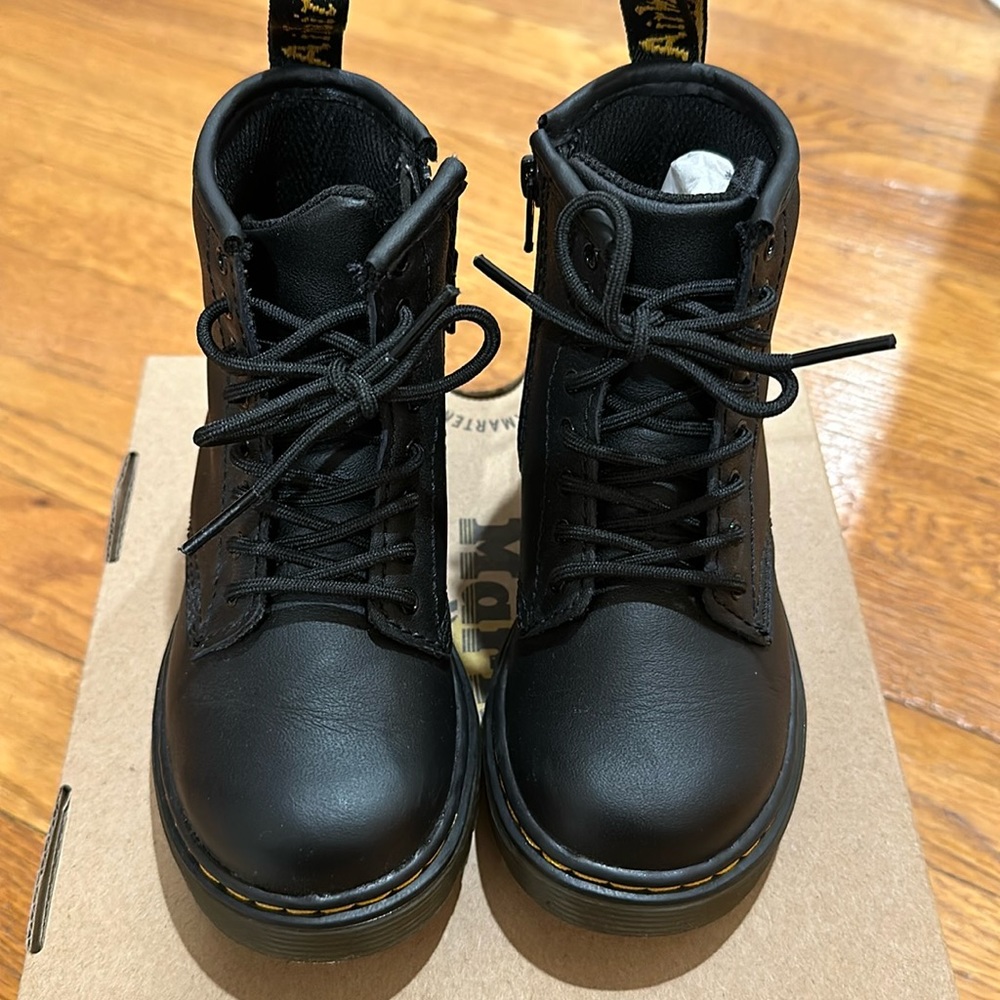 Dr. Martens. Black. Soft leather. Size US 9 toddler. Like new.